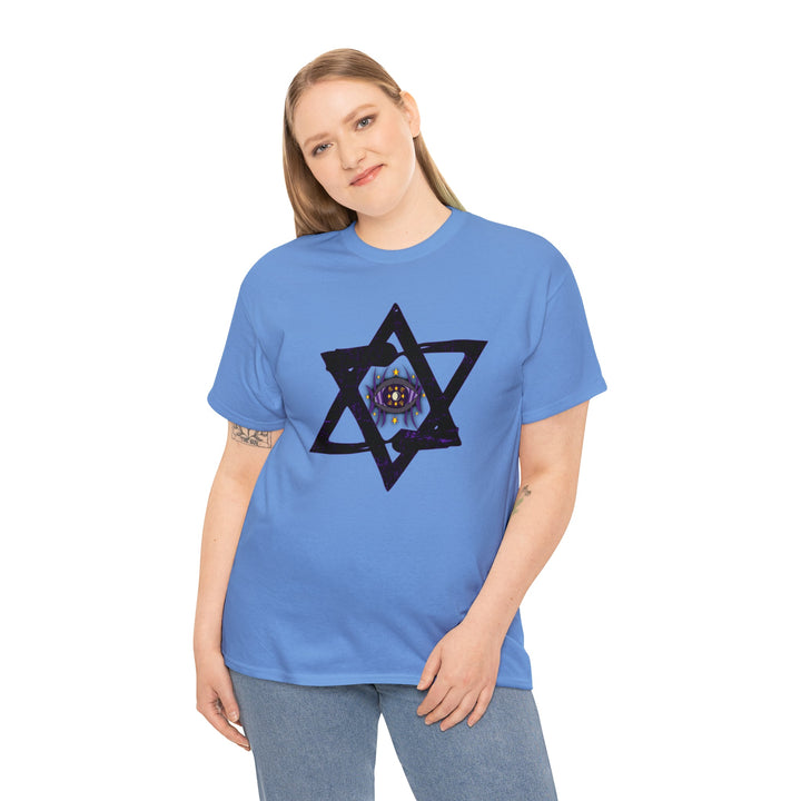 Star Of David All-Seeing-Eye - Unisex Heavy Cotton Tee