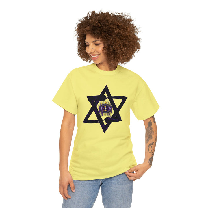 Star Of David All-Seeing-Eye - Unisex Heavy Cotton Tee