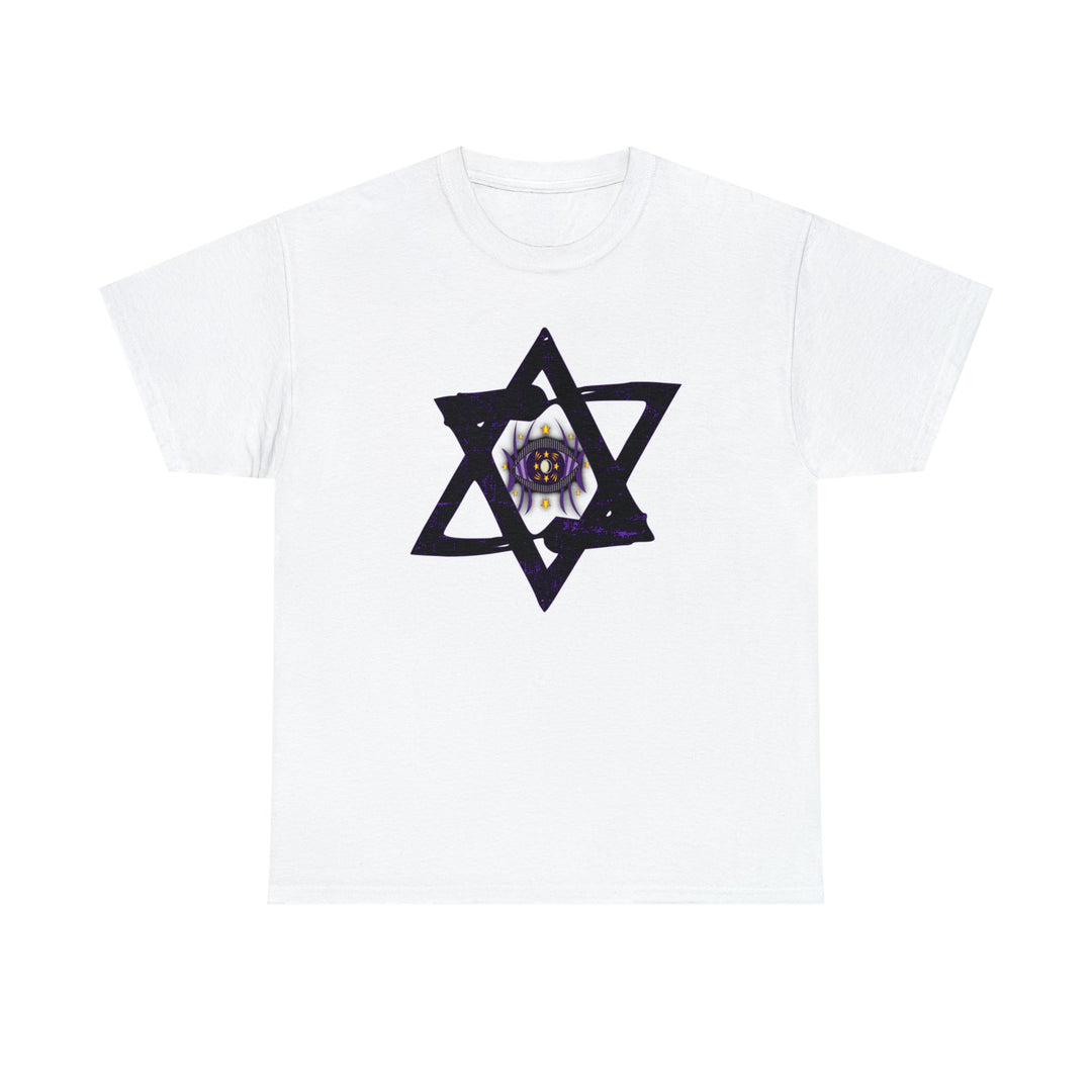 Star Of David All-Seeing-Eye - Unisex Heavy Cotton Tee