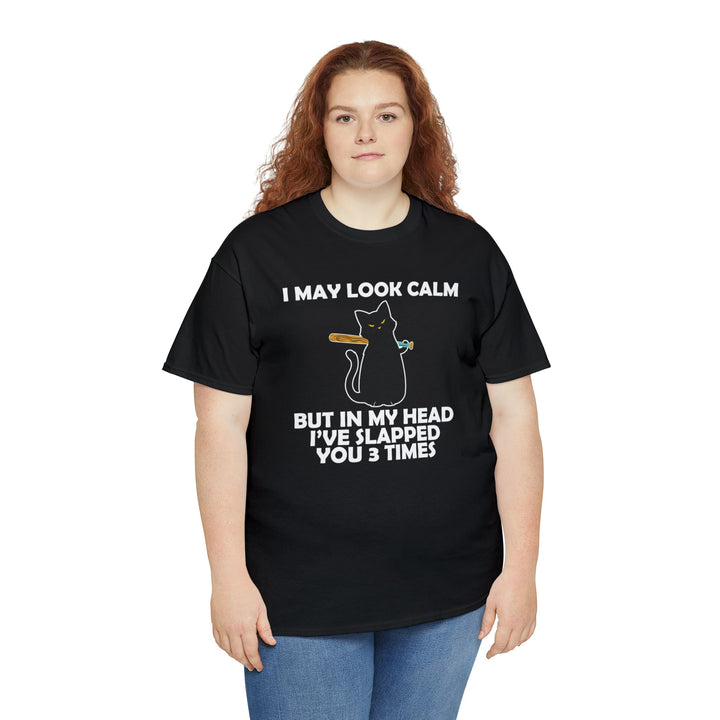 I May Look Calm... Unisex Heavy Cotton Tee
