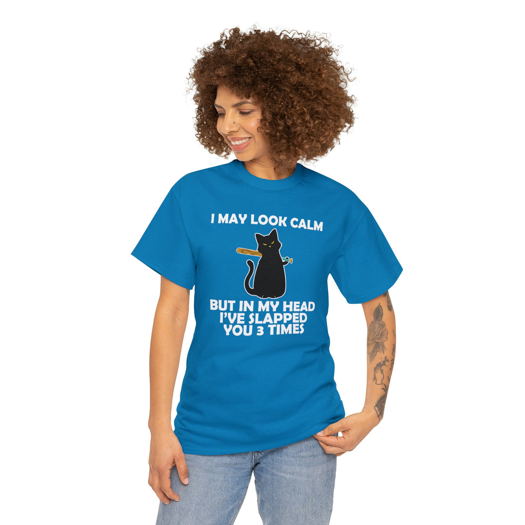I May Look Calm... Unisex Heavy Cotton Tee