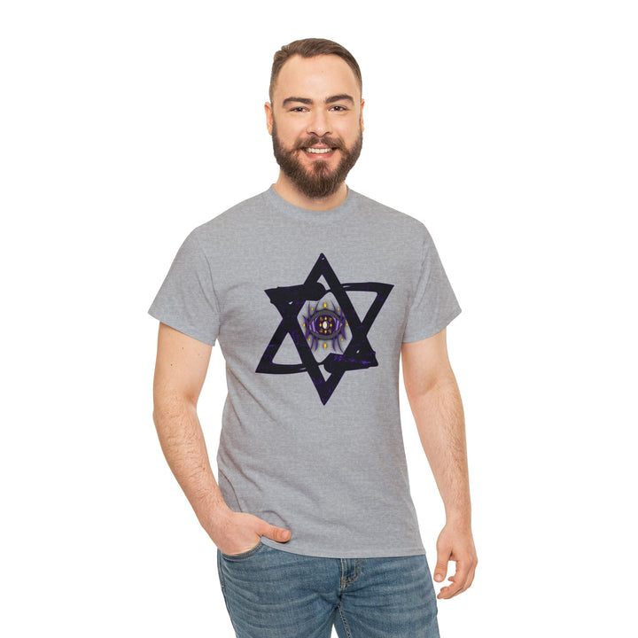Star Of David All-Seeing-Eye - Unisex Heavy Cotton Tee