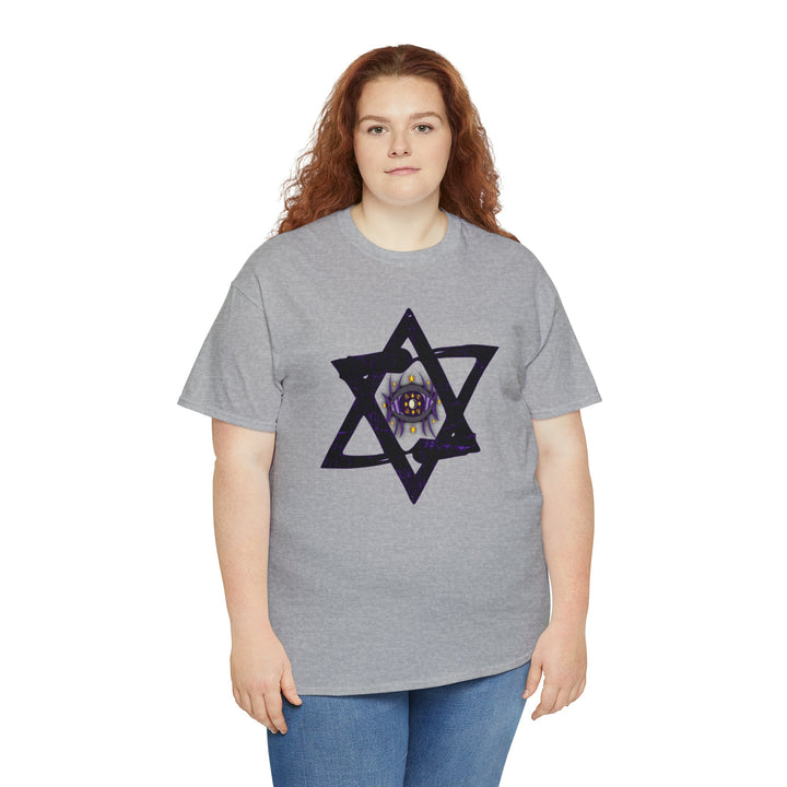 Star Of David All-Seeing-Eye - Unisex Heavy Cotton Tee