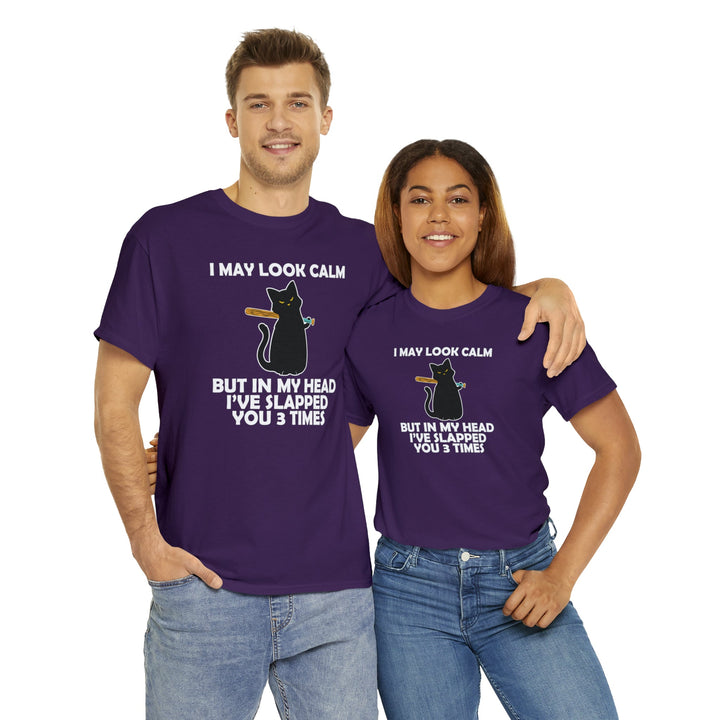 I May Look Calm... Unisex Heavy Cotton Tee