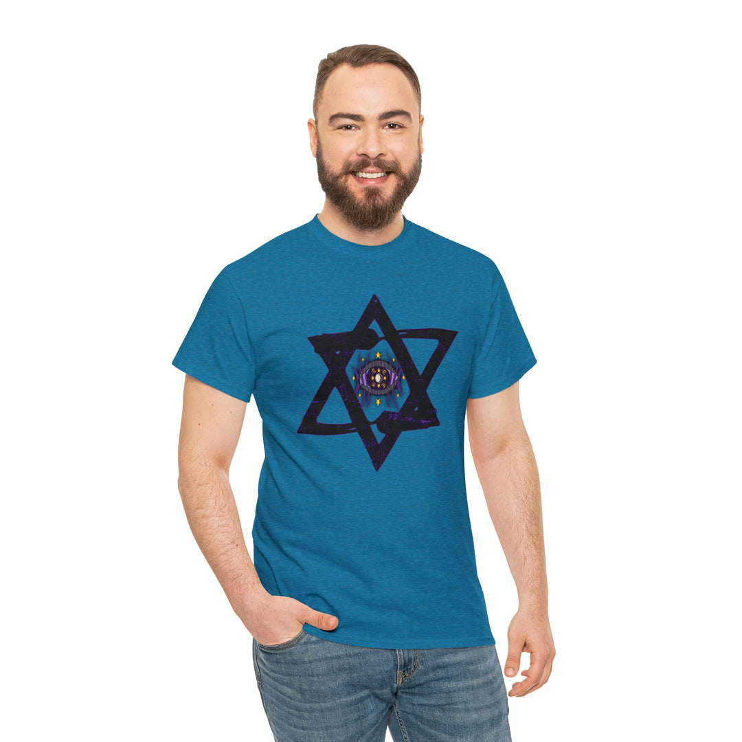 Star Of David All-Seeing-Eye - Unisex Heavy Cotton Tee