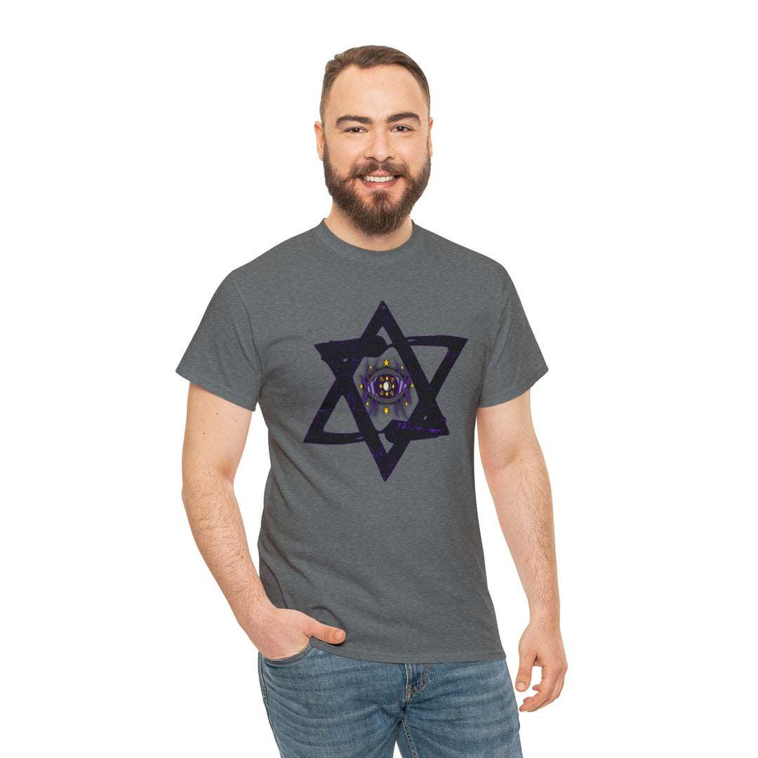 Star Of David All-Seeing-Eye - Unisex Heavy Cotton Tee