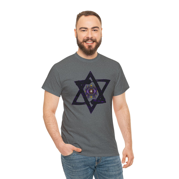 Star Of David All-Seeing-Eye - Unisex Heavy Cotton Tee