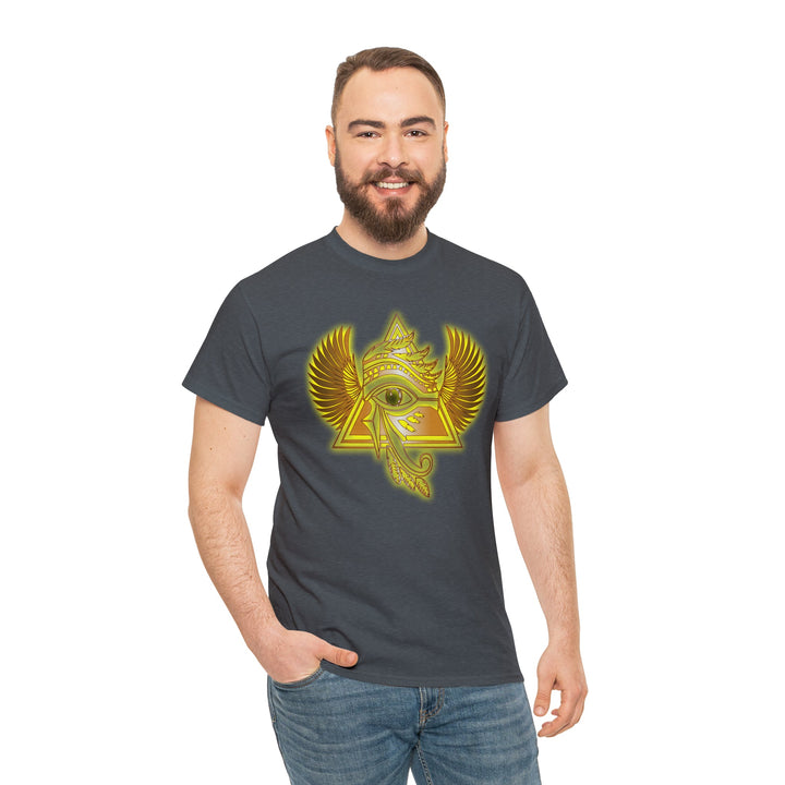 Egyptian Pyramid All-Seeing-Eye - Unisex Heavy Cotton Tee