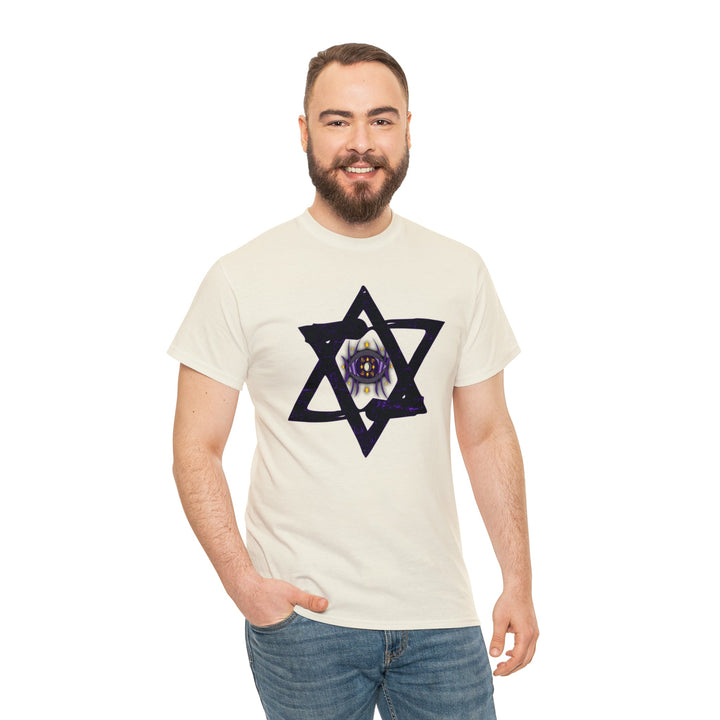 Star Of David All-Seeing-Eye - Unisex Heavy Cotton Tee
