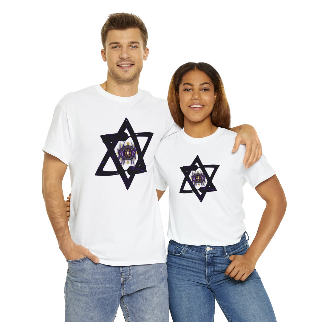Star Of David All-Seeing-Eye - Unisex Heavy Cotton Tee