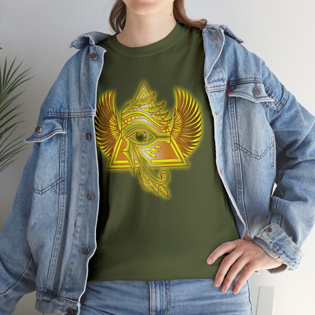 Egyptian Pyramid All-Seeing-Eye - Unisex Heavy Cotton Tee