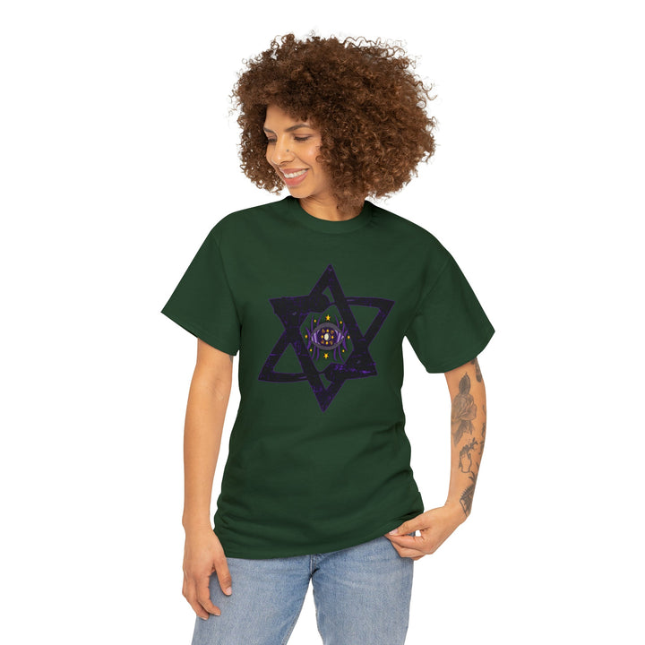 Star Of David All-Seeing-Eye - Unisex Heavy Cotton Tee