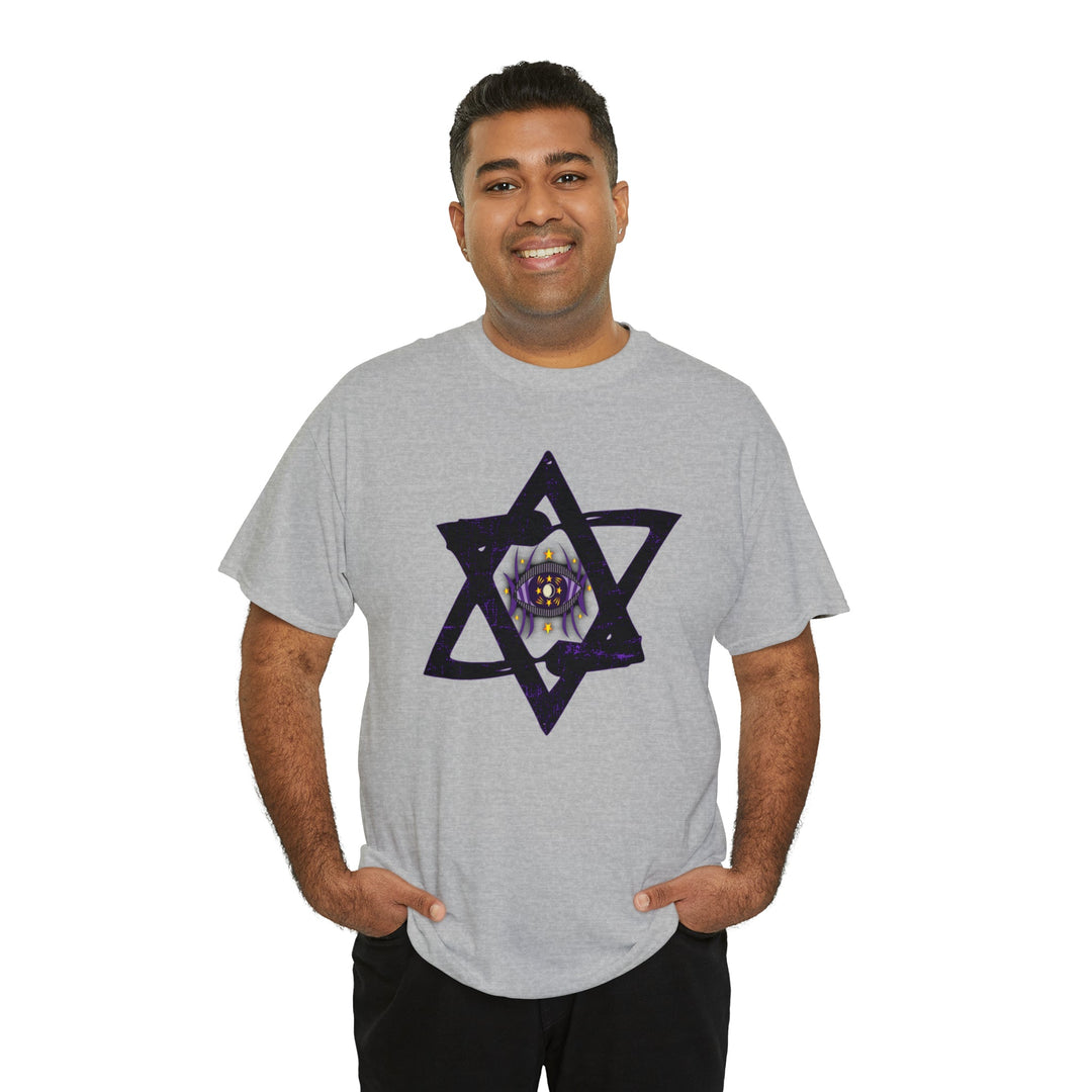 Star Of David All-Seeing-Eye - Unisex Heavy Cotton Tee