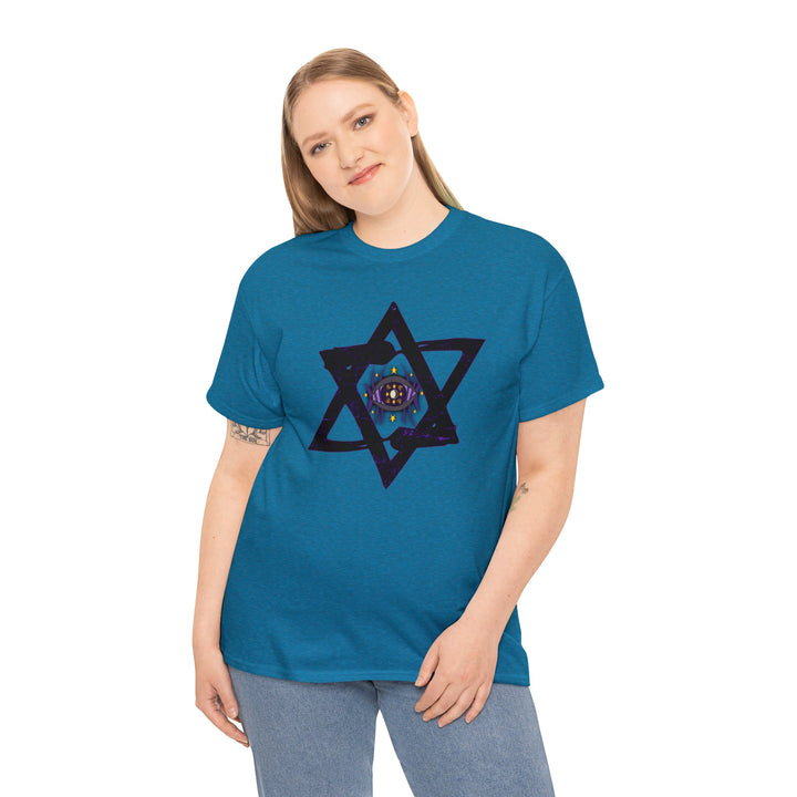 Star Of David All-Seeing-Eye - Unisex Heavy Cotton Tee