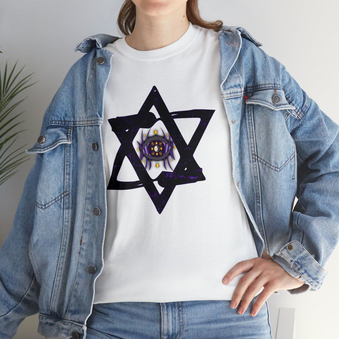 Star Of David All-Seeing-Eye - Unisex Heavy Cotton Tee