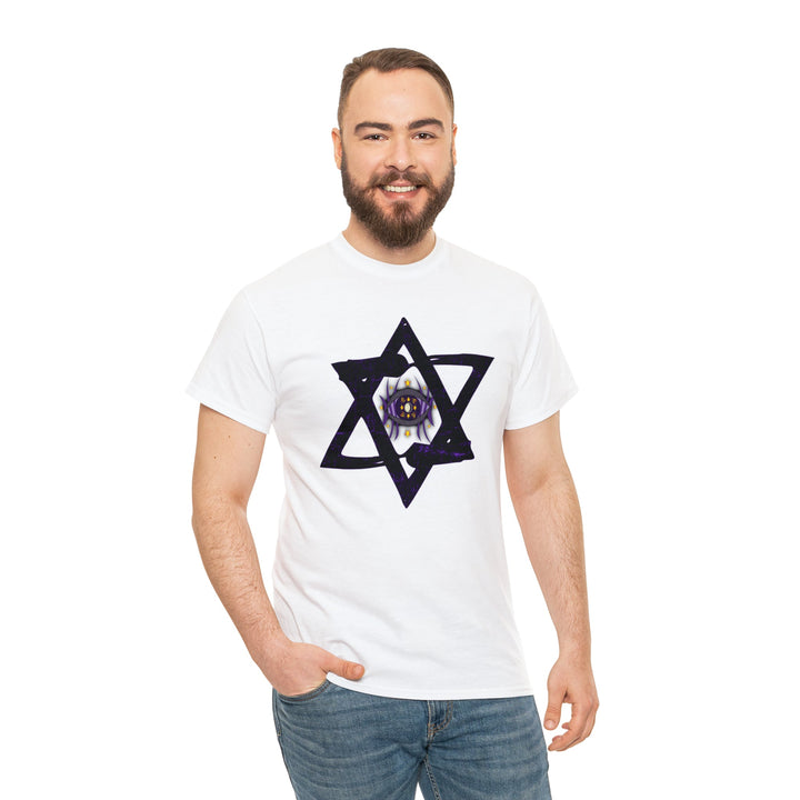 Star Of David All-Seeing-Eye - Unisex Heavy Cotton Tee