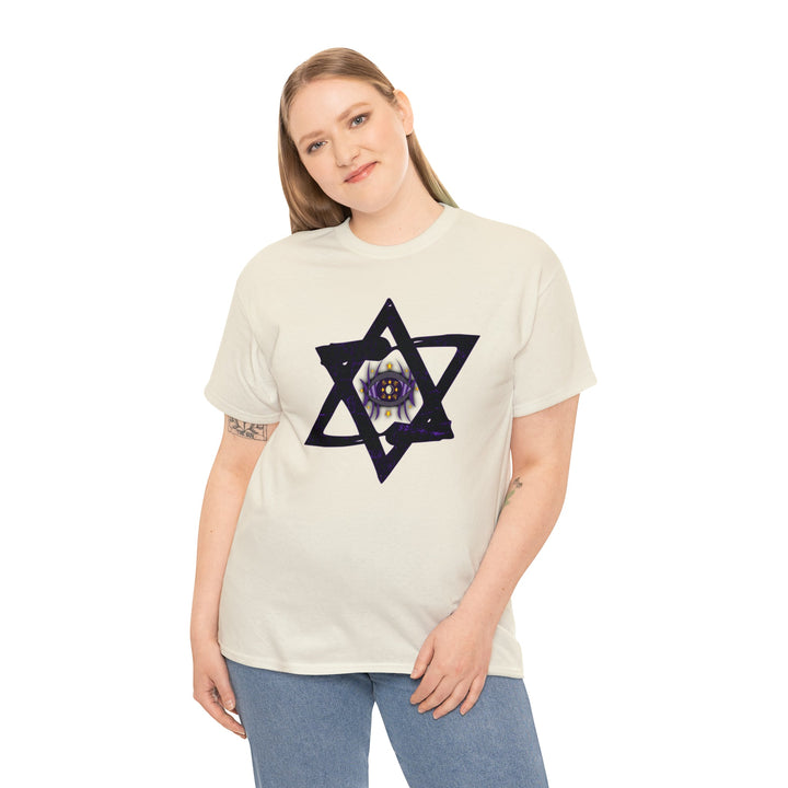 Star Of David All-Seeing-Eye - Unisex Heavy Cotton Tee