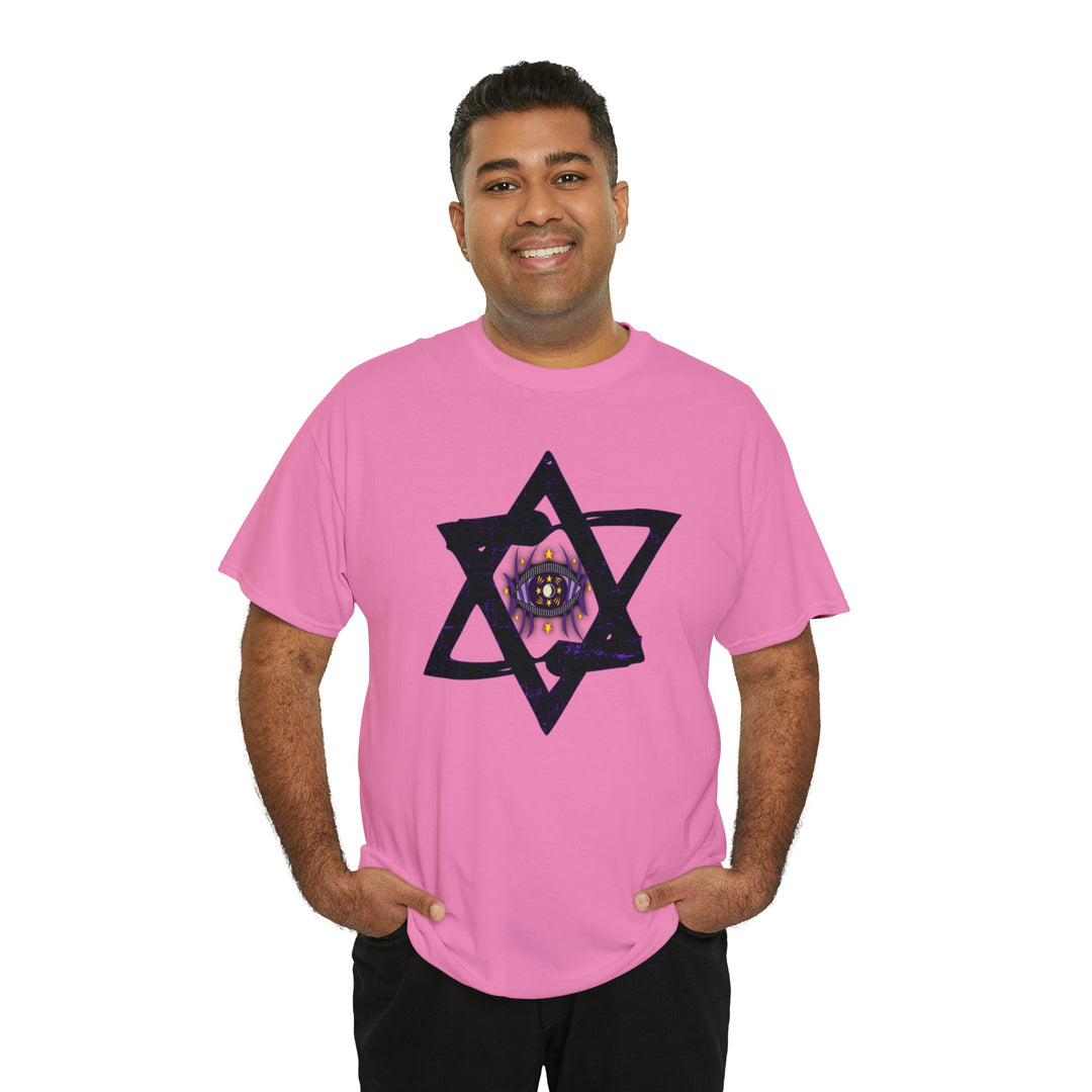 Star Of David All-Seeing-Eye - Unisex Heavy Cotton Tee