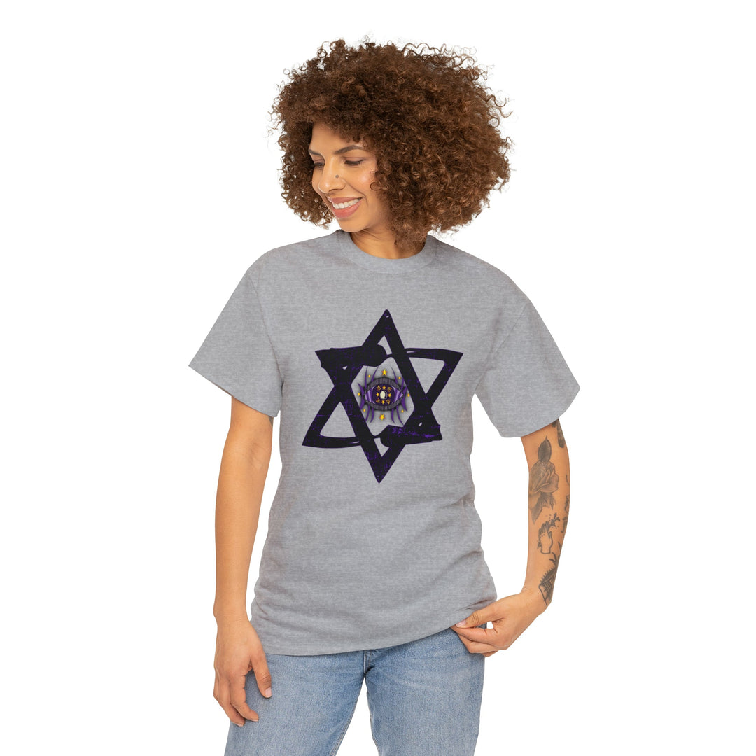 Star Of David All-Seeing-Eye - Unisex Heavy Cotton Tee