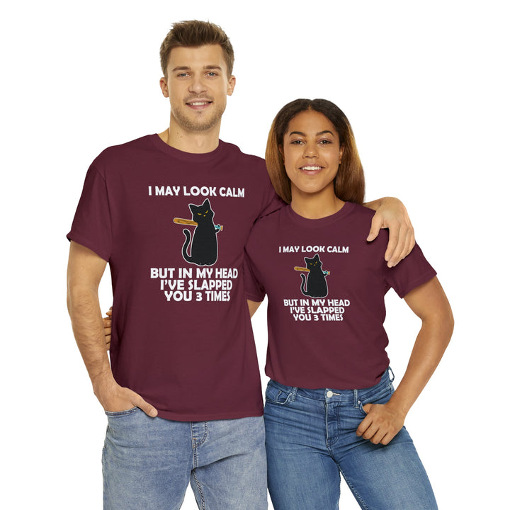 I May Look Calm... Unisex Heavy Cotton Tee