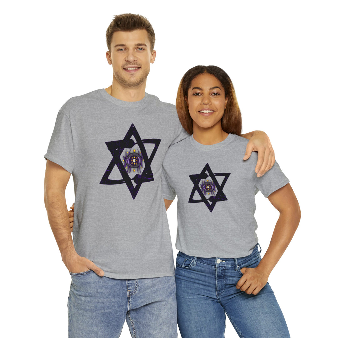 Star Of David All-Seeing-Eye - Unisex Heavy Cotton Tee