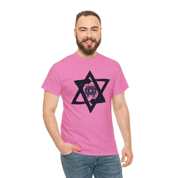 Star Of David All-Seeing-Eye - Unisex Heavy Cotton Tee