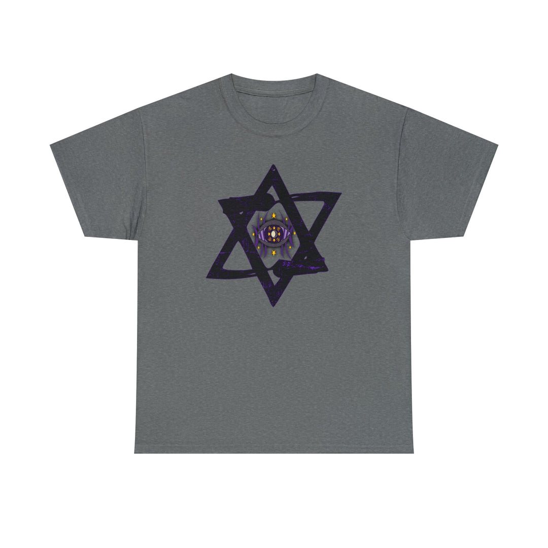 Star Of David All-Seeing-Eye - Unisex Heavy Cotton Tee