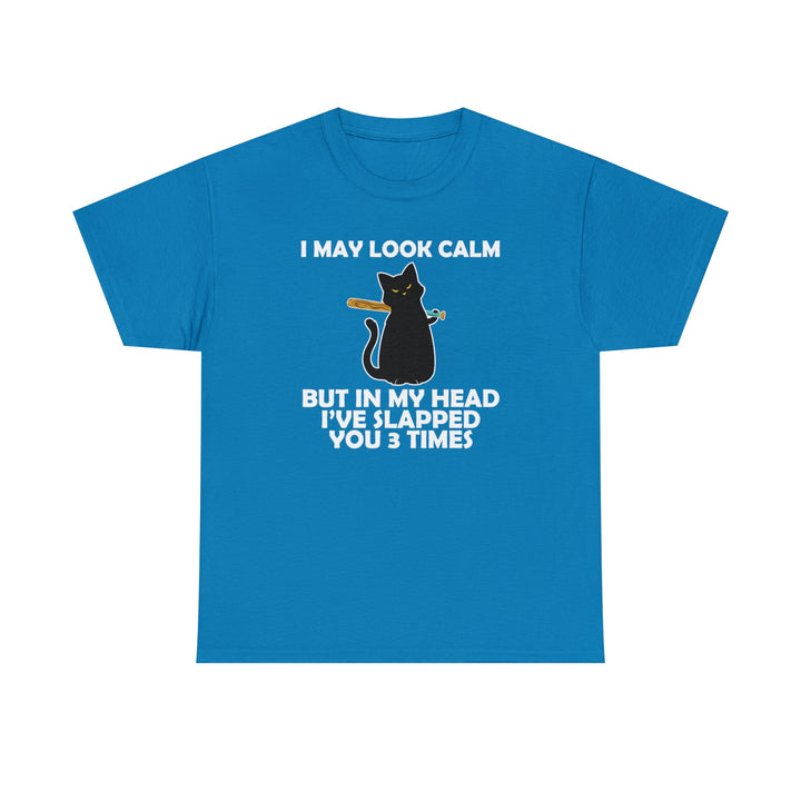 I May Look Calm... Unisex Heavy Cotton Tee