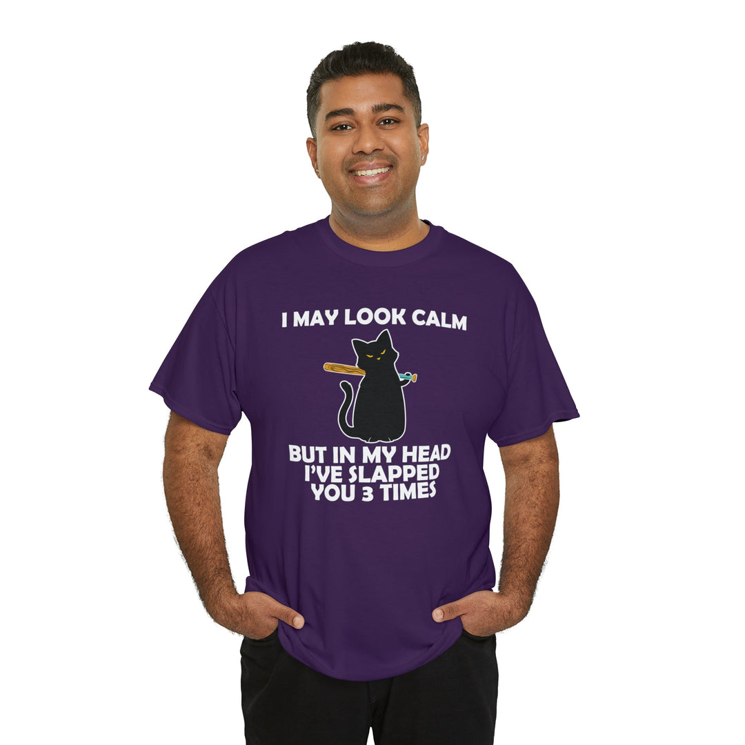 I May Look Calm... Unisex Heavy Cotton Tee