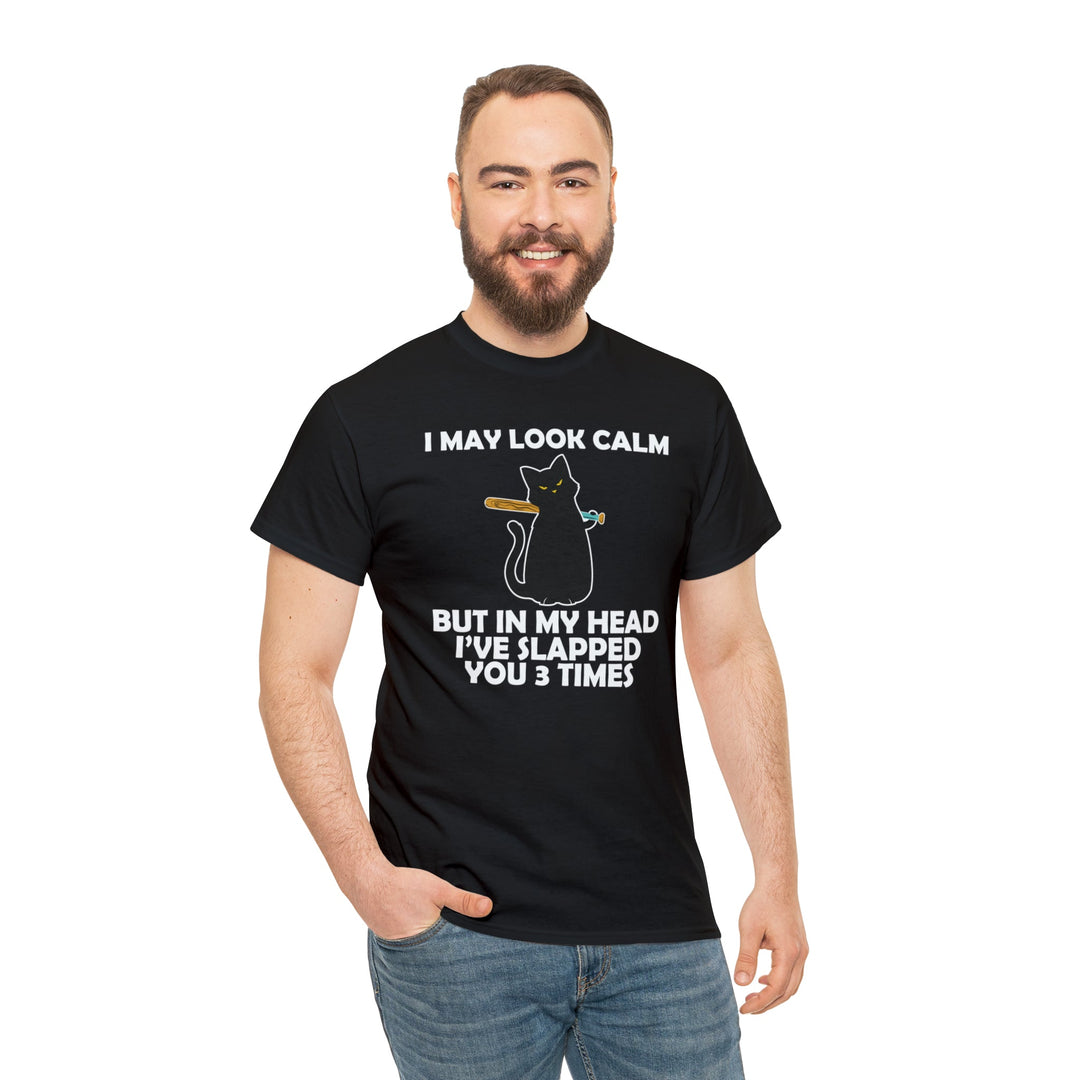 I May Look Calm... Unisex Heavy Cotton Tee