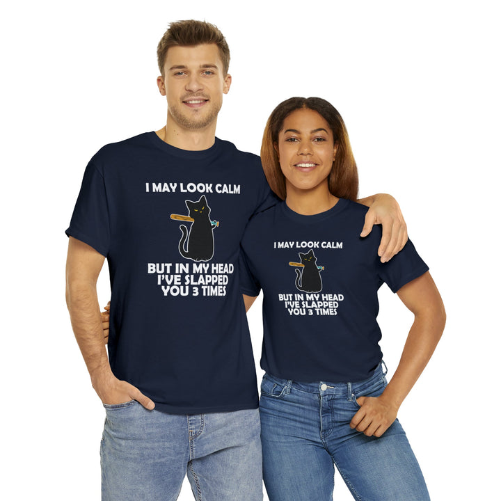 I May Look Calm... Unisex Heavy Cotton Tee