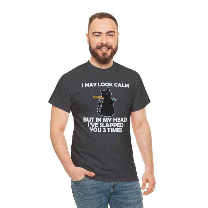 I May Look Calm... Unisex Heavy Cotton Tee
