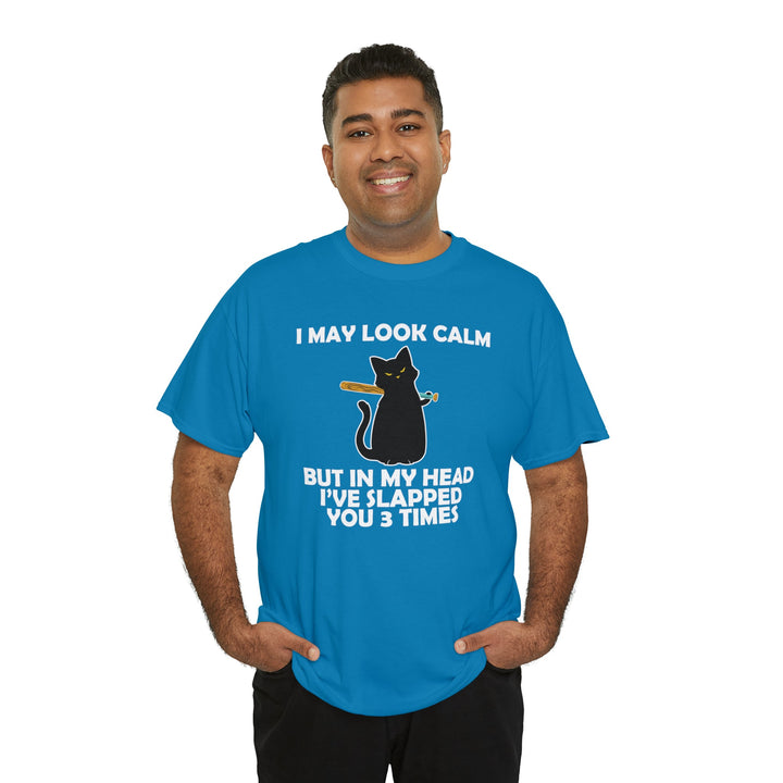 I May Look Calm... Unisex Heavy Cotton Tee