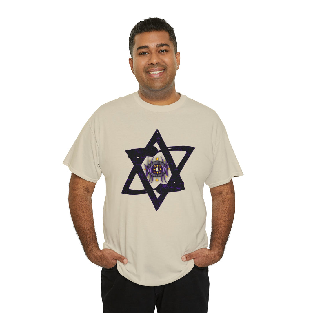 Star Of David All-Seeing-Eye - Unisex Heavy Cotton Tee
