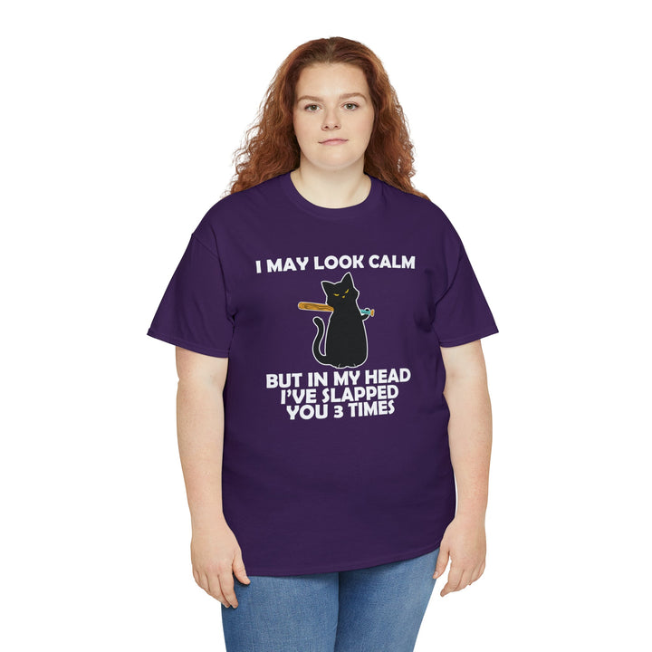 I May Look Calm... Unisex Heavy Cotton Tee