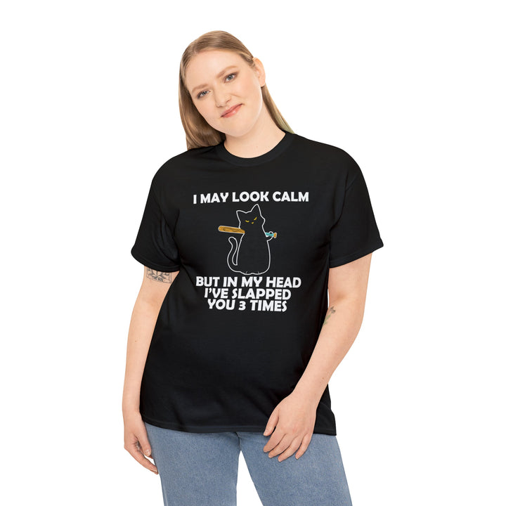 I May Look Calm... Unisex Heavy Cotton Tee