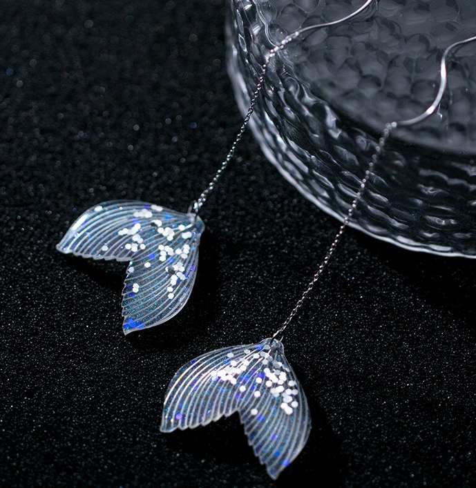 Mermaid Tail STERLING SILVER EARRING