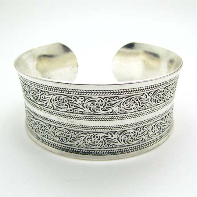 925 Tibetan Totem Bangle Bracelet