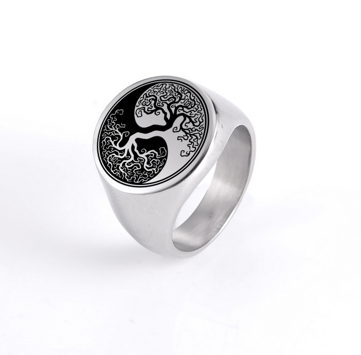Yin Yang Tree of Life Ring