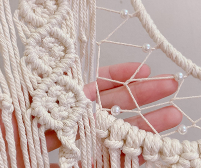 Boho Macrame Tapestry Wall Hanging Dreamcatcher