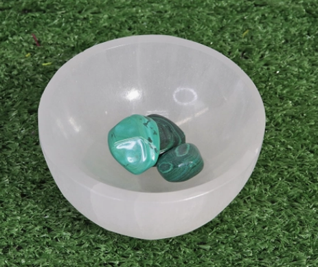 Gypsum selenite Bowl From Morocco Size:4 inches