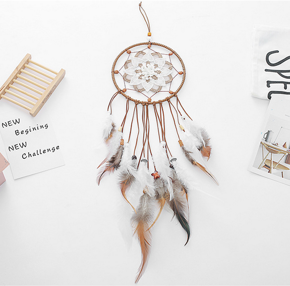 Embroidered Flower Dreamcatcher