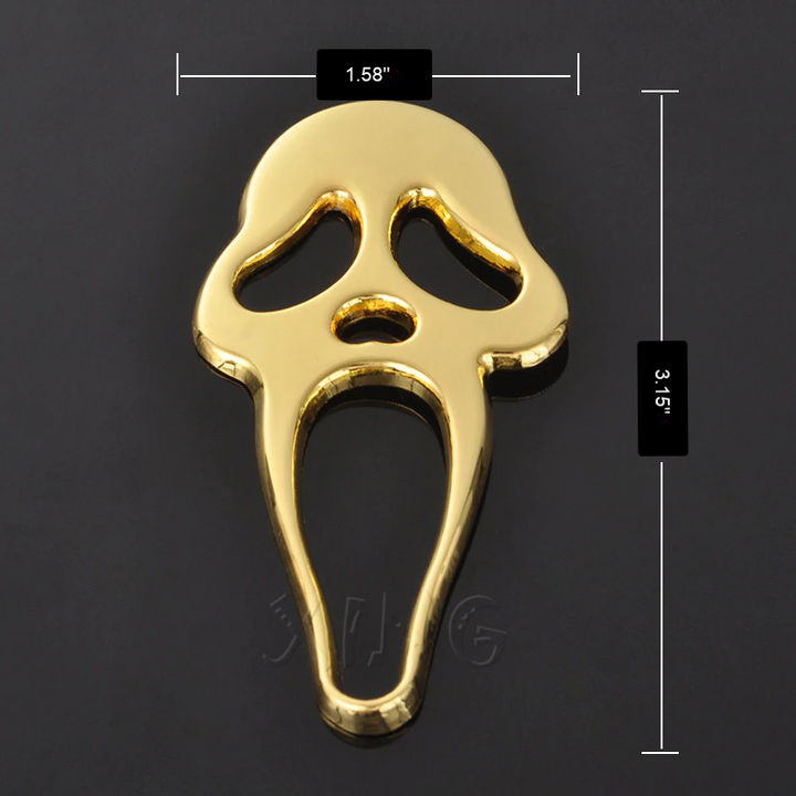 Goulish Ghost Metal Decal (Gold or Silver)