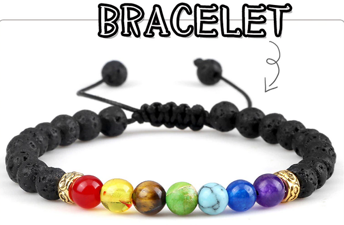 Handmade Chakra Yoga Boho natural Stone Bracelet (2 styles)