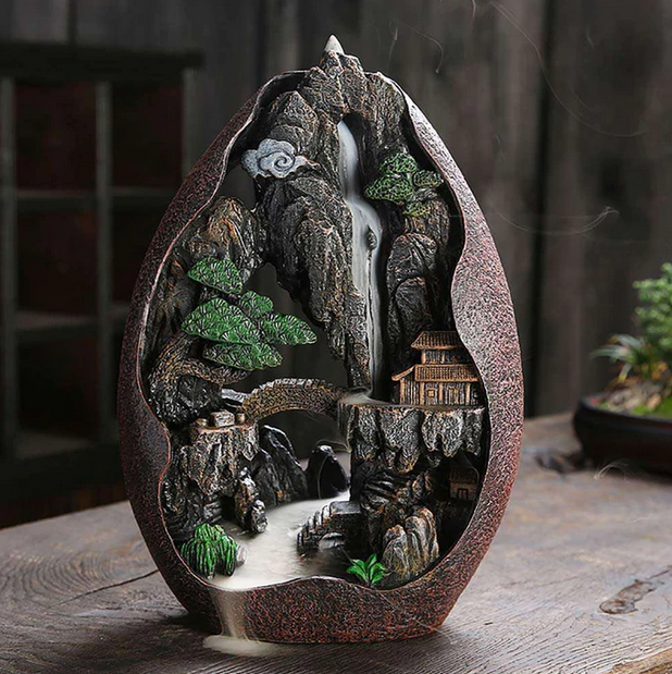 Cascading Remote Village Zen Backflow Waterfall