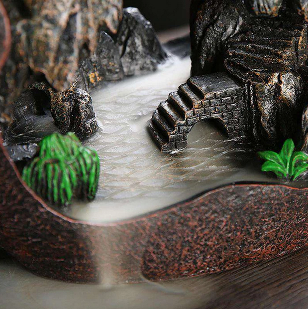 Cascading Remote Village Zen Backflow Waterfall