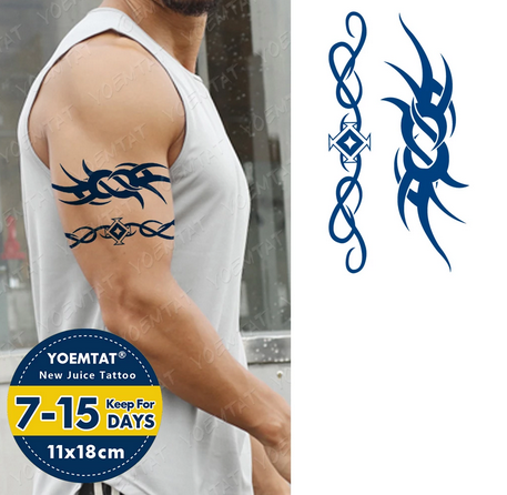 Upper Arm Nordic Knot Henna Temporary Tattoo