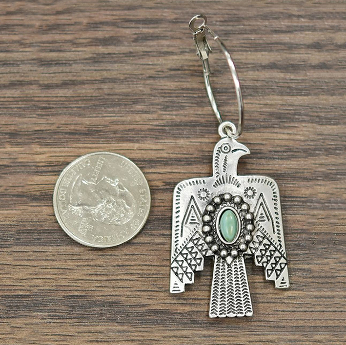 Native American Thunderbird Necklace Earrings Set