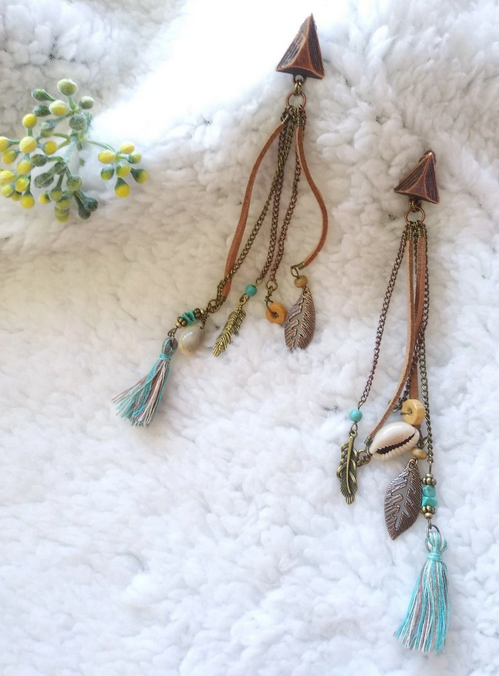 3 Set Vintage Boho Tassel Pendant Earring - 2