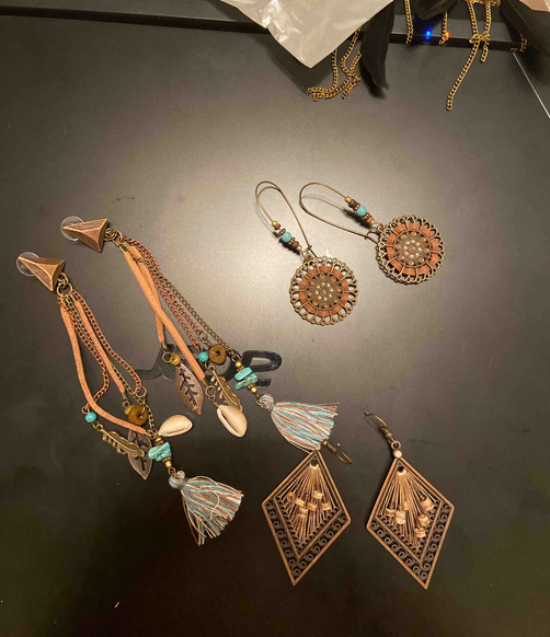 3 Set Vintage Boho Tassel Pendant Earring - 2